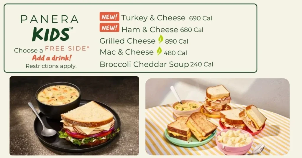 Panera Kids Menu USA