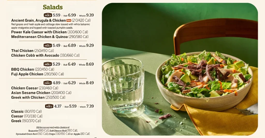 Panera Salad Menu USA