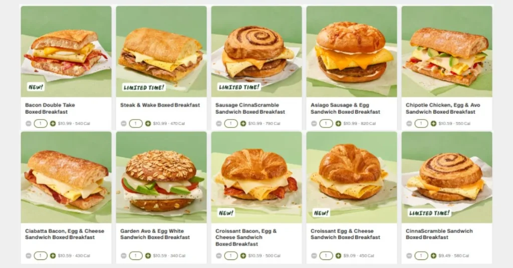 Panera Breakfast Menu