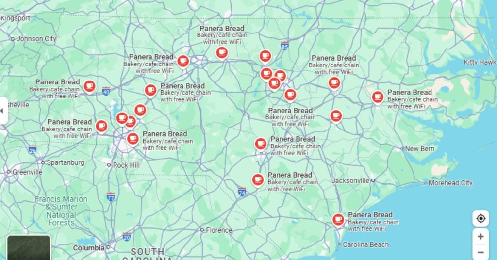Panera North Carolina Location In USA